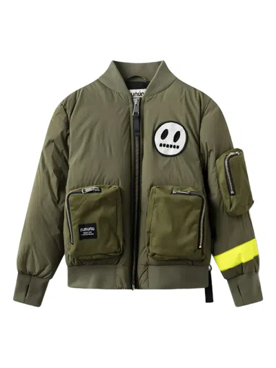 Nununu Kids' Cargo Bomber Jacket In Green