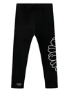 Nununu Elasticated Floral Track Pants In Black