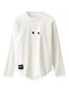 Nununu Ghost-eye Long-sleeve T-shirt In White