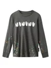 Nununu Graphic-print Long-sleeve T-shirt In Gray