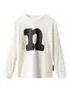Nununu Graphic-print Long-sleeve Top In White