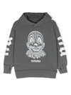 Nununu Illustration-print Cotton Hoodie In Grau