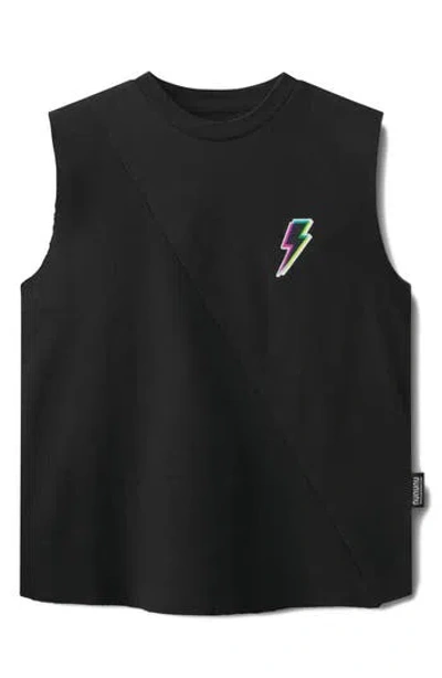 NUNUNU NUNUNU KIDS' DIZZY BOLT SLEEVELESS GRAPHIC TANK