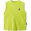 Nununu Kids' Dizzy Bolt Sleeveless Graphic Tank In Hot Lime