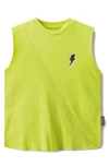 Nununu Kids' Dizzy Bolt Sleeveless Graphic Tank In Hot Lime