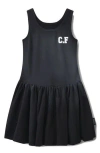 Nununu Kids' Party Fit & Flare Sleeveless Cotton Dress In Black