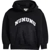 Nununu Kids' Splashy  Cotton Hoodie In Black