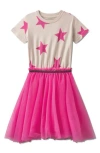 Nununu Kids' Star Fit & Flare Cotton Dress In Multi