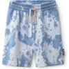 Nununu Kids' Tie Dye Cotton Sweat Shorts In Purple