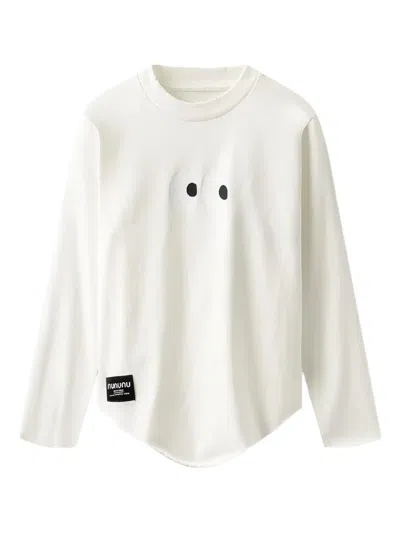 Nununu Kids' Side Eye T-shirt In White