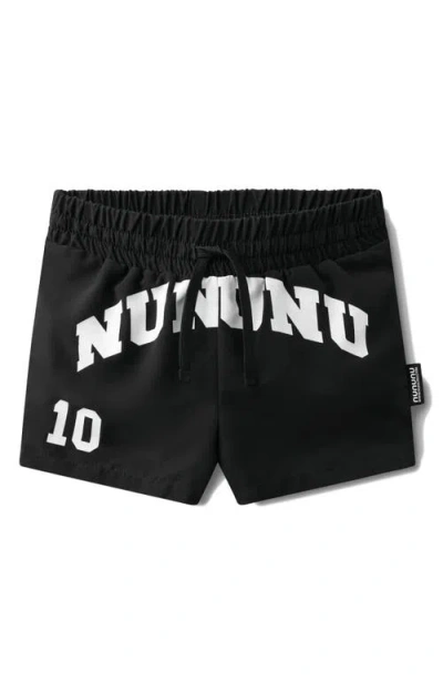 Nununu Kids' Team  Surf Swim Trunks In Black
