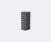 Nuove Forme Rectangular Vase In Matte Black In Matte Black, White