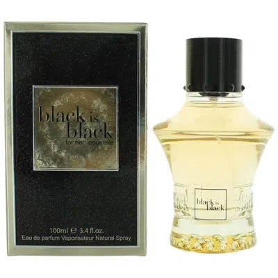 Nuparfums Awbibh33sp 3.4 oz Black Is Black For Her Eau De Parfum Spray For Unisex In Yellow
