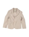 Nupkeet Toddler Boy Blazer Sand Size 6 Cotton In Brown