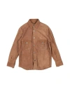 Nupkeet Toddler Boy Shirt Brown Size 4 Leather In Brown
