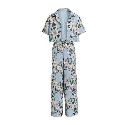 Nur Karaata Blue Tropic Twist Co Ord Set