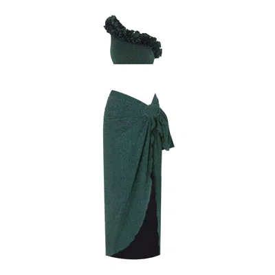 Nur Karaata Cliantha Luna Sparkle Green Set