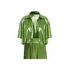 Nur Karaata Gigi Mini Green Short & Shirt Set In Green