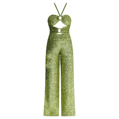 Nur Karaata Green Faena Top Pant Set