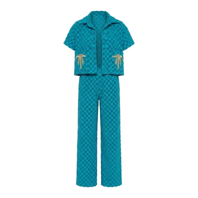 Nur Karaata Miami Glow Blue Long Set