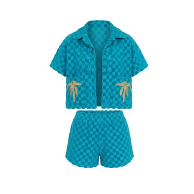Nur Karaata Miami Muse Blue Short Set
