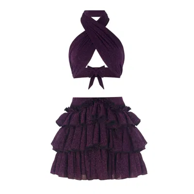 Nur Karaata Pink / Purple Bellano Sparkle Purple Set In Multi