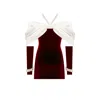 Nur Karaata Red Lady Of Thrones Mini Dress In Burgundy