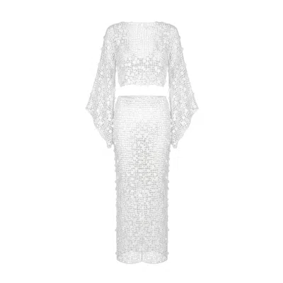 Nur Karaata White Rosemary In Silver