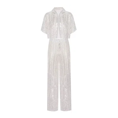 Nur Karaata White Shellona Long Set