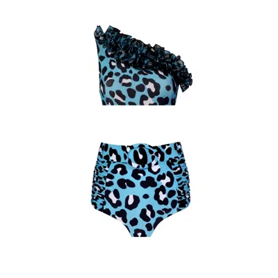 Nur Karaata Women's Alexis Blue Leo Bikini Set