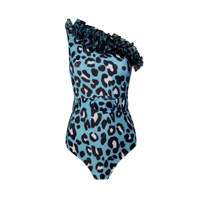 Nur Karaata Women's Alexis Blue Leo Swimsuit