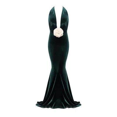 Nur Karaata Women's Alhambra Green Gown In Multi