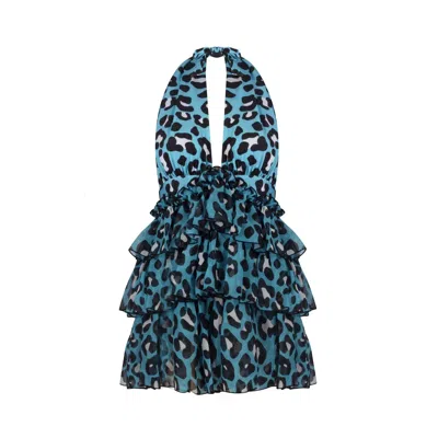Nur Karaata Women's Bellano Blue Leo Dress