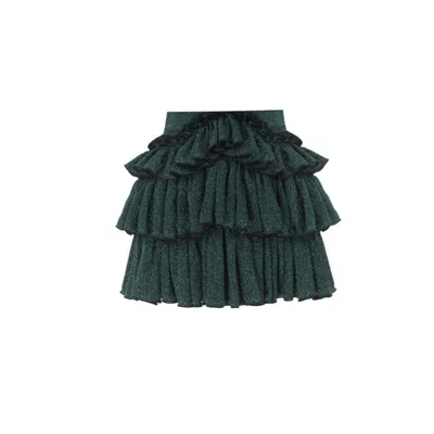 Nur Karaata Women's Bellano Sparkle Green Skirt