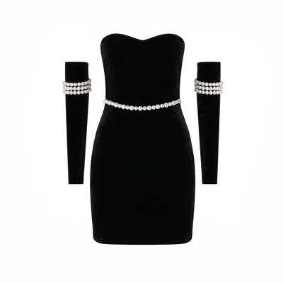 Nur Karaata Women's Black Amara Mini Dress