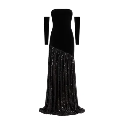 Nur Karaata Women's Black Florence Gown