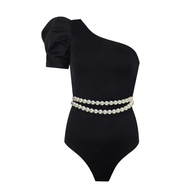 Nur Karaata Women's Black Marmi Pearl Swimsuit