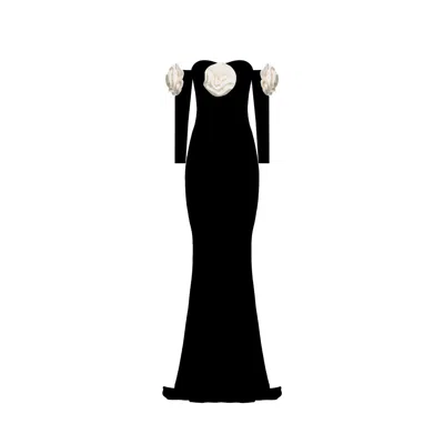 Nur Karaata Women's Black Pena Long Dress