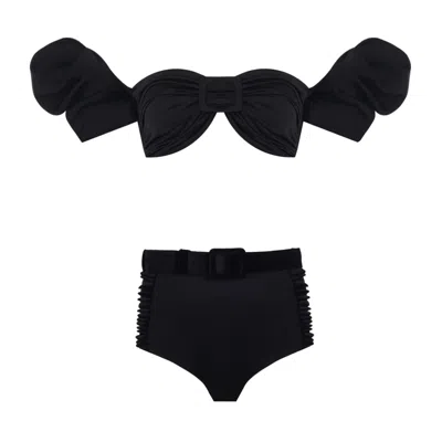 Nur Karaata Women's Black Porto Istana Bikini Set