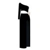 Nur Karaata Women's Black Ritz White Rose Dress In Black
