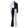 Nur Karaata Women's Black / White Gstaad Skisuit In Black/white