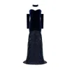 Nur Karaata Women's Blue Amethyst Dynasty Gown In Blue