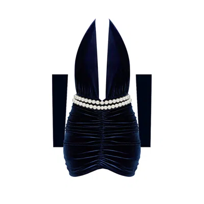 Nur Karaata Women's Blue Amour Royale Dress