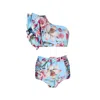 Nur Karaata Women's Blue Begonia Blu Bikini Set In Blue