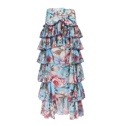 Nur Karaata Women's Blue Carter Blu Skirt