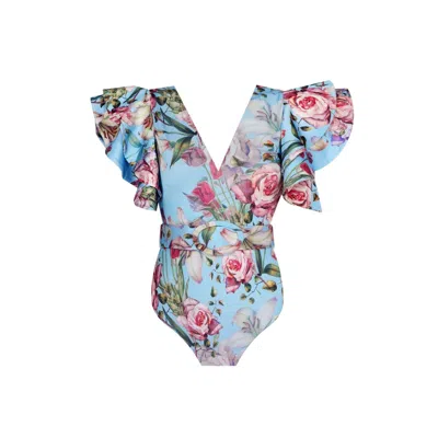 Nur Karaata Women's Blue Cosmos Blu Swimsuit