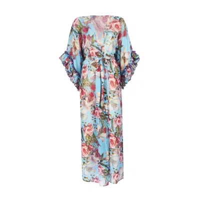 Nur Karaata Women's Blue Joali Blu Kimono