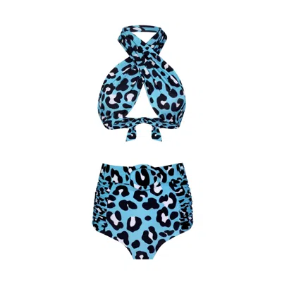 Nur Karaata Women's Blue Leo Bikini