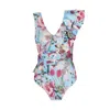 Nur Karaata Women's Blue Lilac Blu Swimsuit In Blue