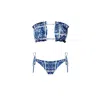 Nur Karaata Women's Blue Sun Bleu Blanc Bikini Set In Blue